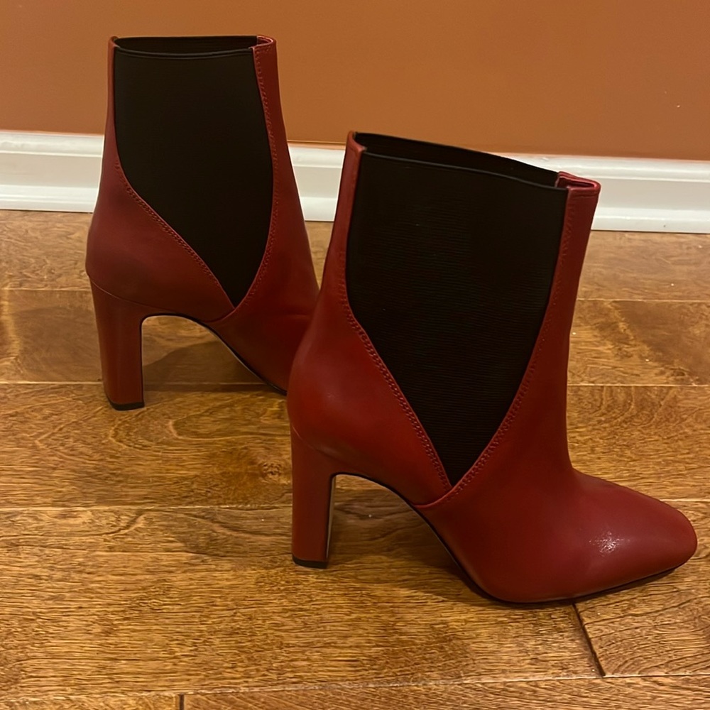 New, never worn in the box red ankle boot by Vince Camuto